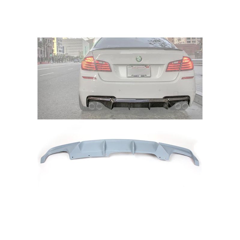 2011-2016 BMW F10 5 Series Sedan M-Sport VO Style Rear Diffuser FRP