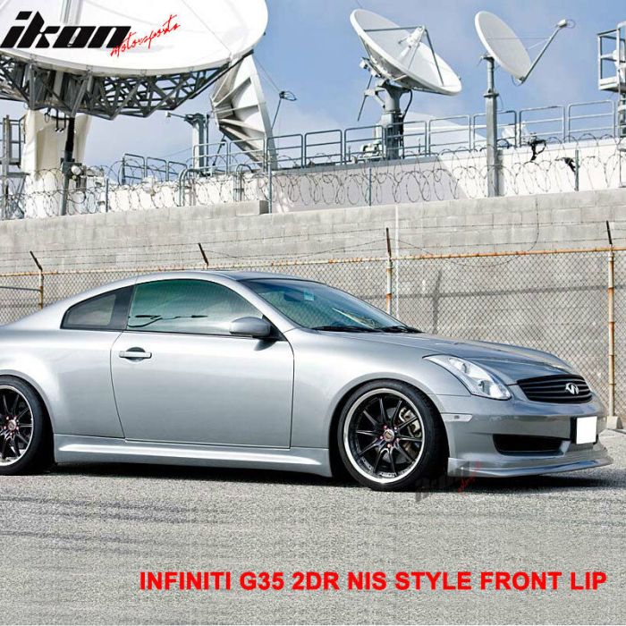 Fit for 2003-2006 INFINITI G35 2dr Coupe NS Style Front Bumper Add on Lip PU 