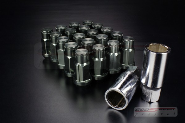 Godspeed 50mm Blue Aluminum Lug Nuts 20pc M12x1.5 fits Acura TSX 