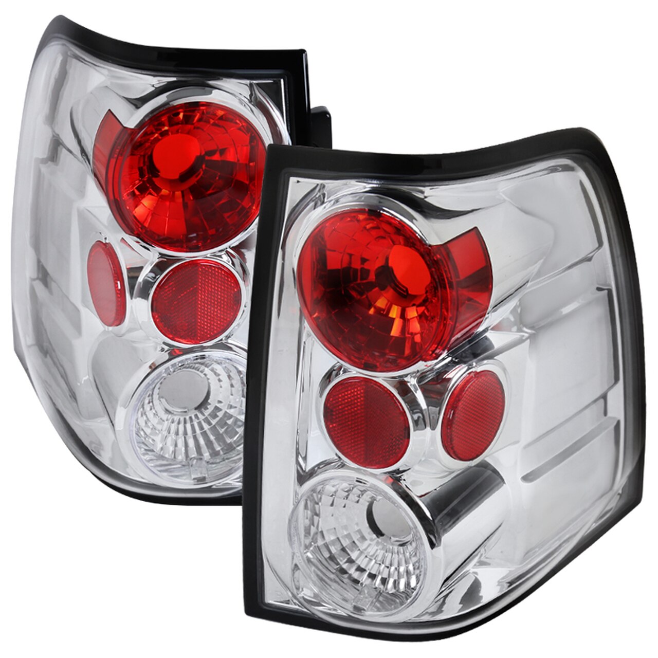 Chrome Housing Clear Lens*EURO ALTEZZA*Tail Light Lamp for 03-06 Ford Expedition 