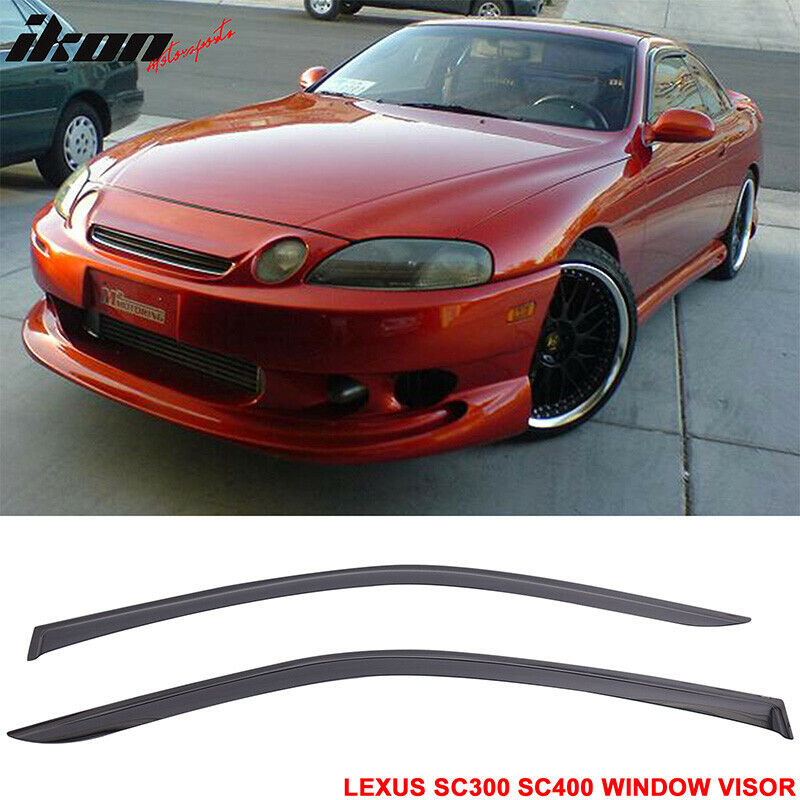 Vent Shade Window Visor 2DR For Lexus SC300 SC400 92-00 1992 1993 1994-2000 2pcs 